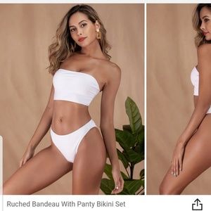 NWT white bandeau bikini